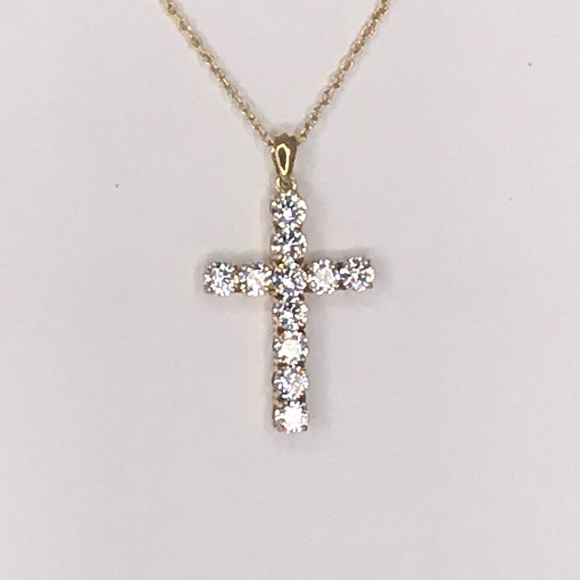 J. Francis Cross Pendant with Chain - Picture 2 of 2